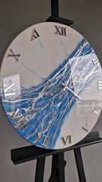 Luminous Tide Resin Wall Clock - Pacific Resin Art