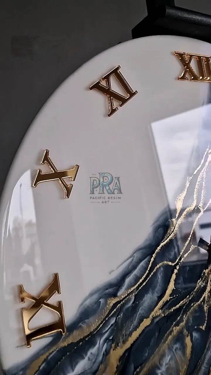 Fleeting Hour Resin Wall Clock - Pacific Resin Art