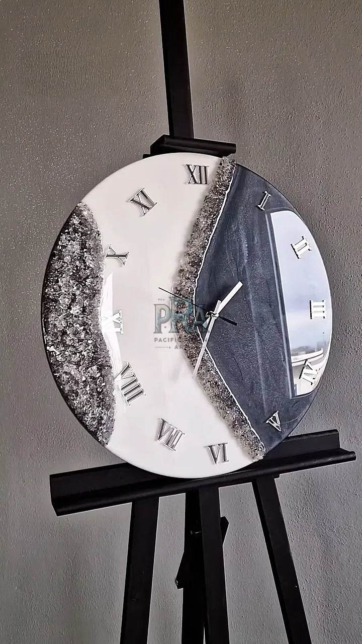 Cosmic Flow Resin Wall Clock - Pacific Resin Art