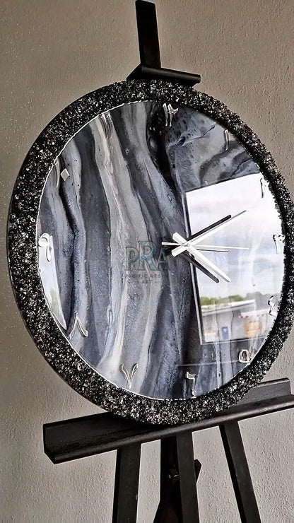 Hourglass Resin Wall clock For Home Decor - Pacific Resin Art