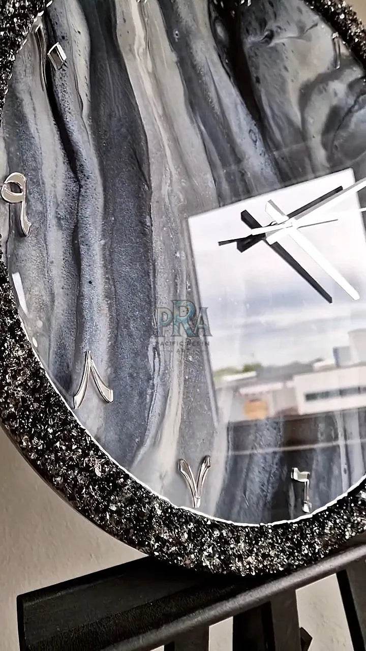 Hourglass Resin Wall clock For Home Decor - Pacific Resin Art