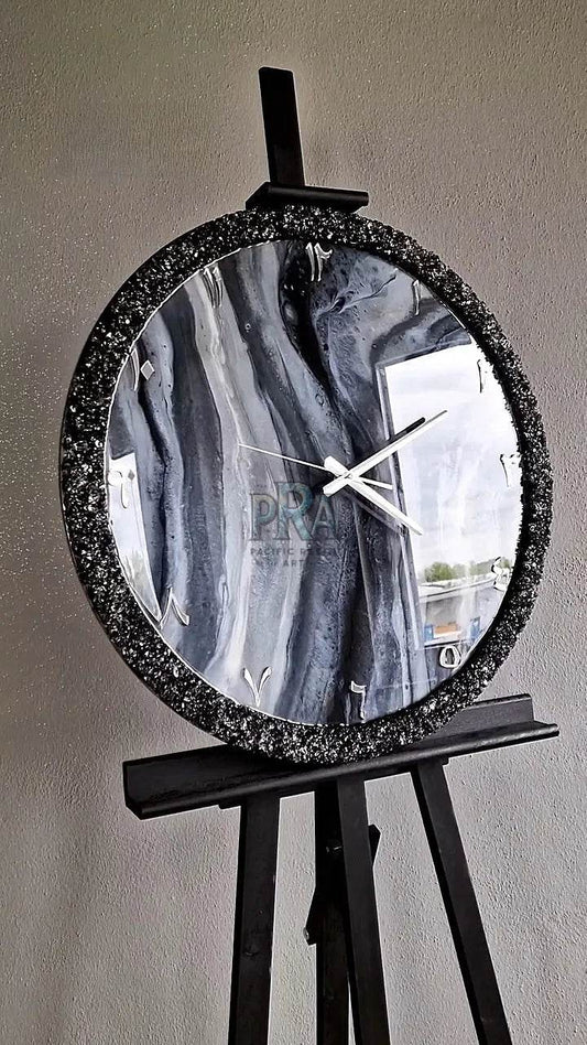 Hourglass Resin Wall clock For Home Decor - Pacific Resin Art
