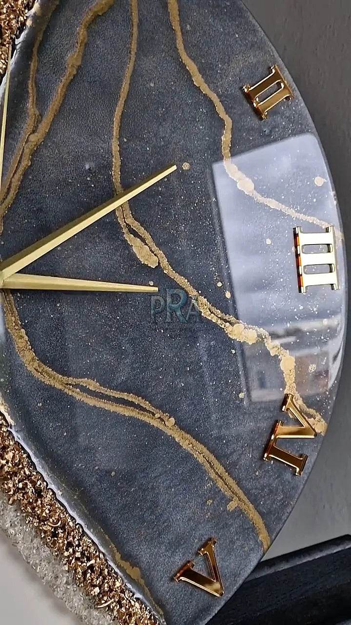 PrismHaven Resin Wall Clock | Modern Wall Clokc - Pacific Resin Art