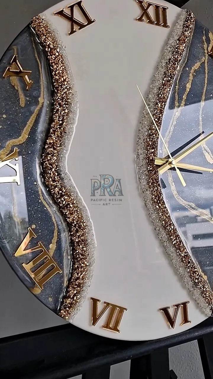 PrismHaven Resin Wall Clock | Modern Wall Clokc - Pacific Resin Art