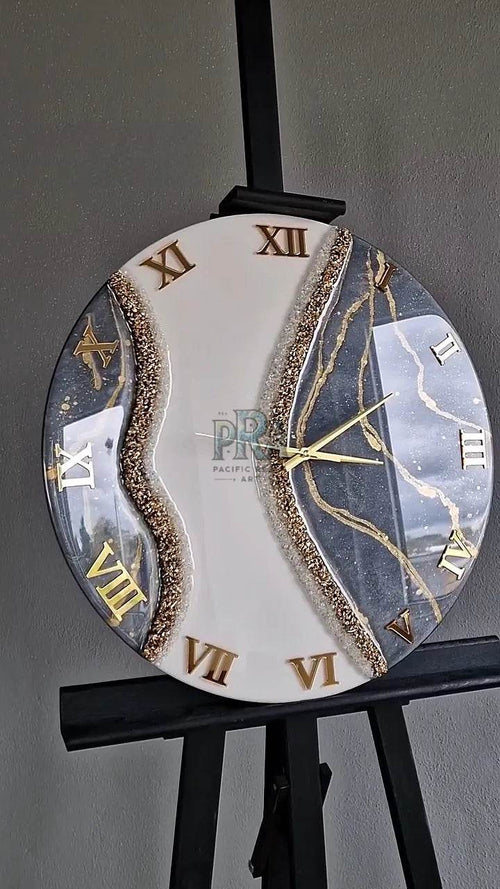 PrismHaven Resin Wall Clock | Modern Wall Clokc - Pacific Resin Art