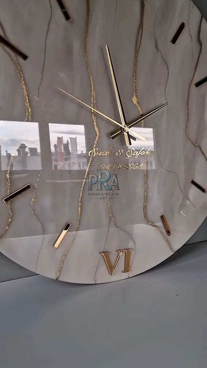 TideMark Luxury Resin Wall Clock - Pacific Resin Art