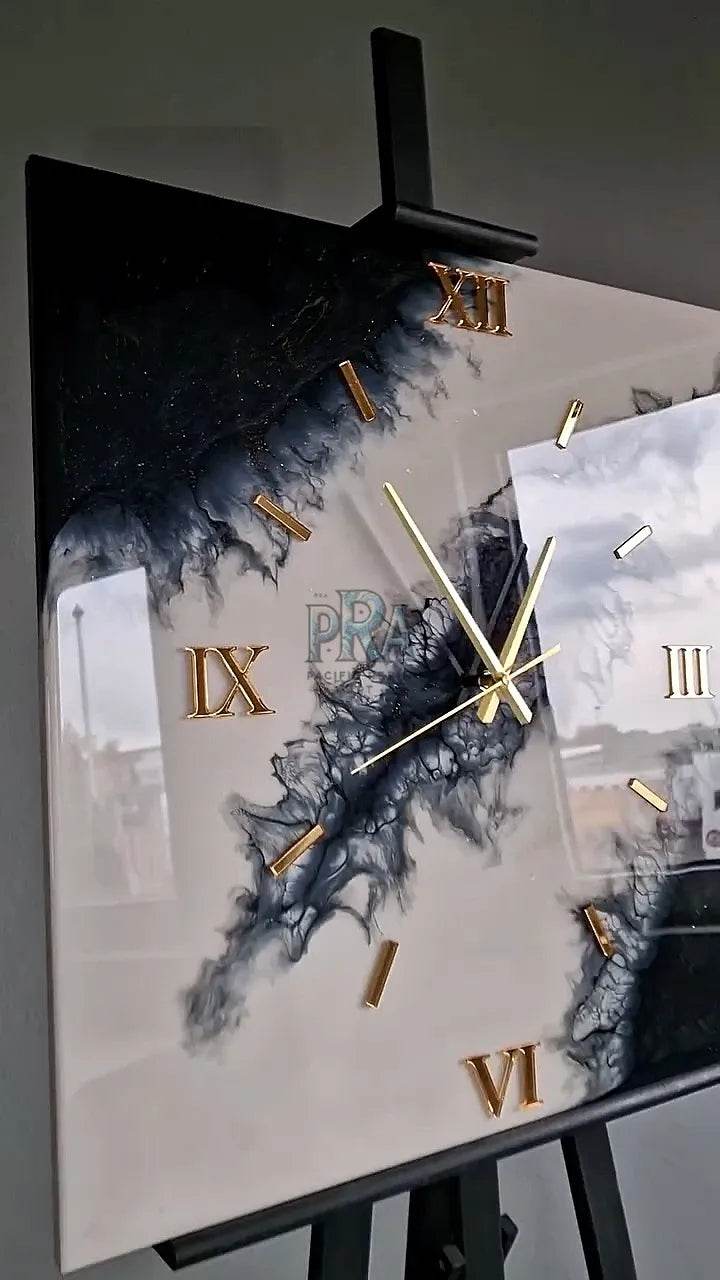 SolsticeTick Modern Resin Wall Clock - Pacific Resin Art