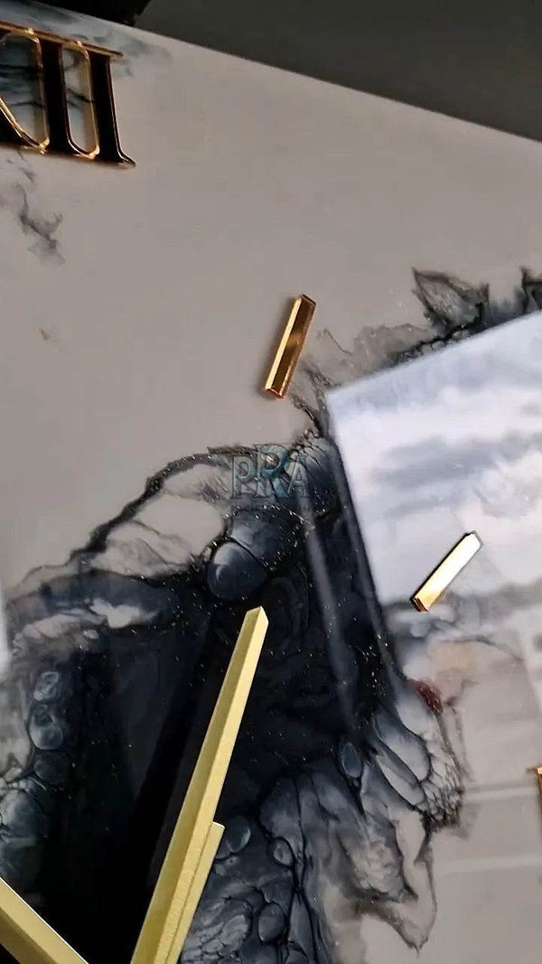 SolsticeTick Modern Resin Wall Clock