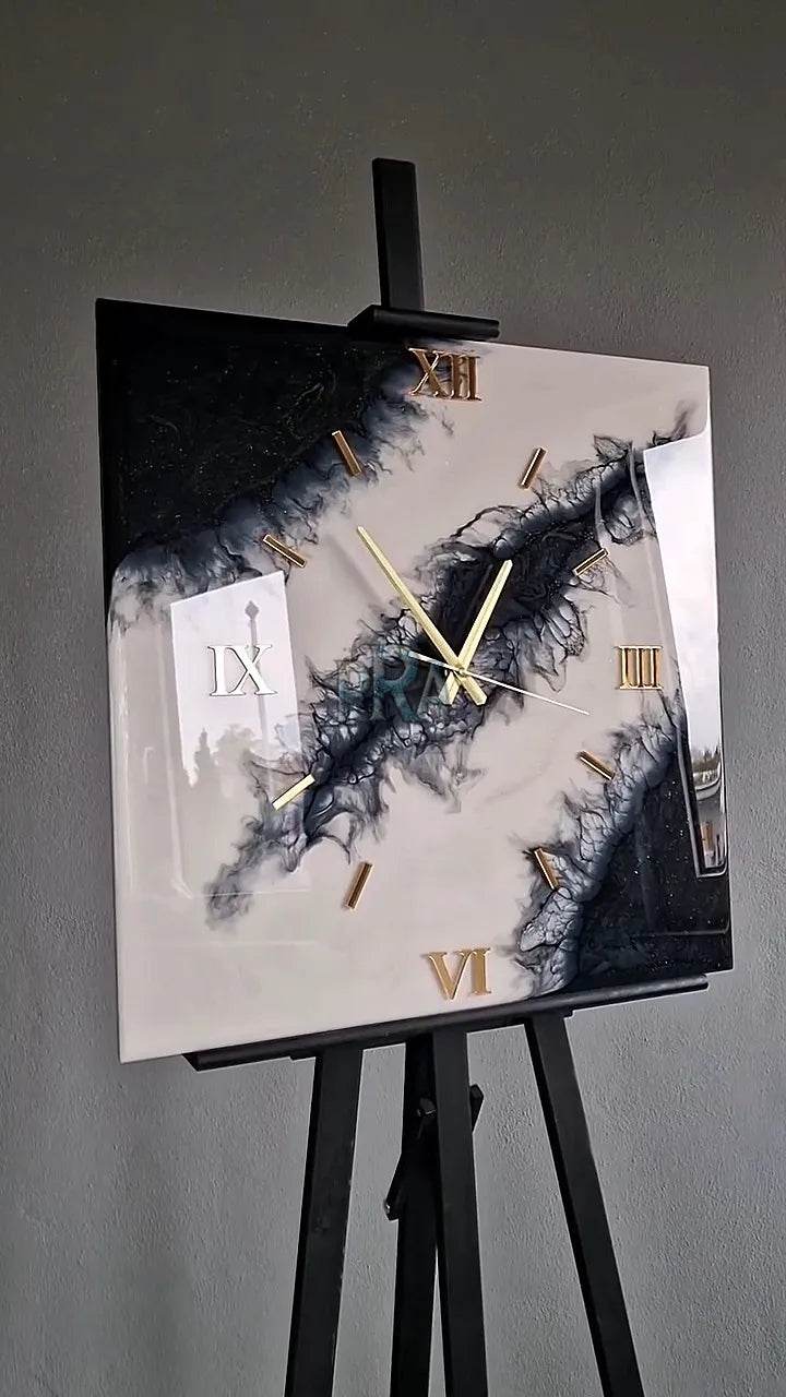 SolsticeTick Modern Resin Wall Clock - Pacific Resin Art