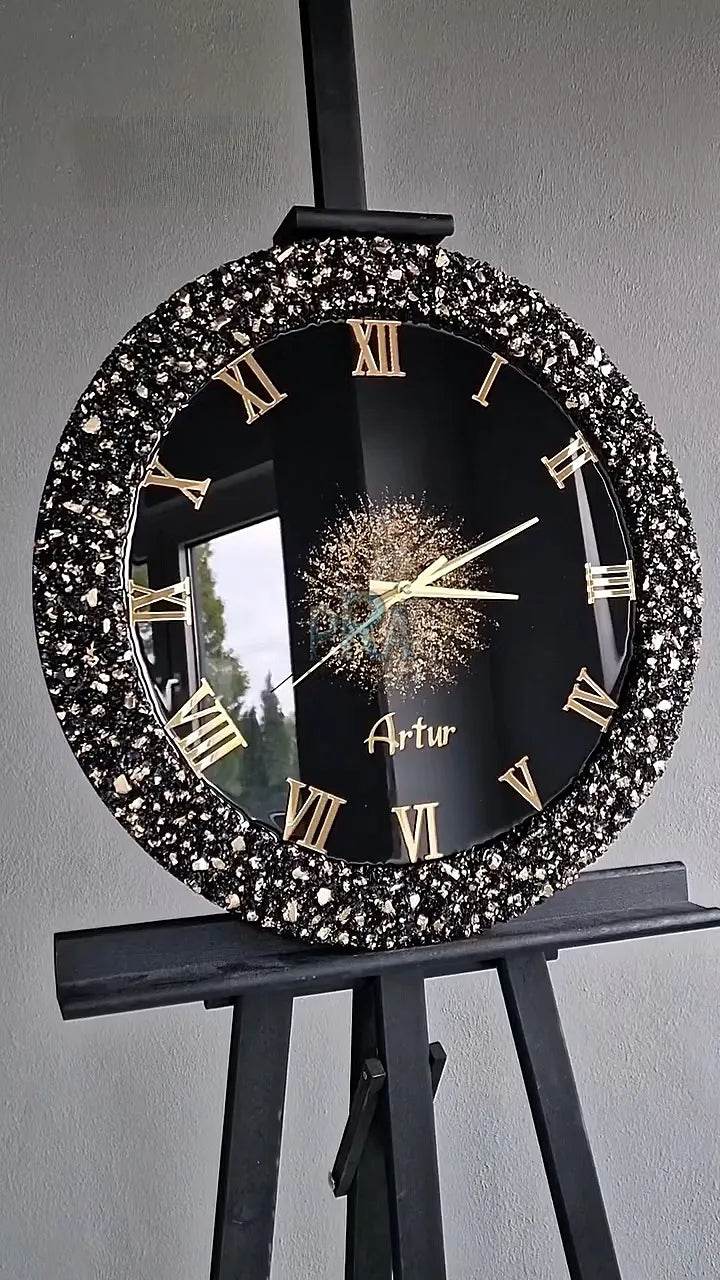 Frozen Pulse Resin Wall Clock - Pacific Resin Art