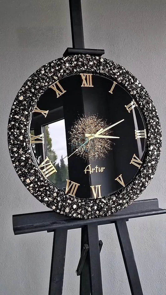 Frozen Pulse Resin Wall Clock - Pacific Resin Art