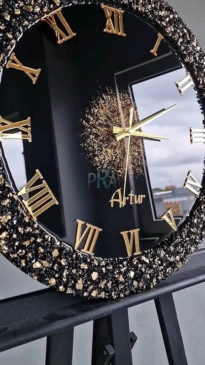 Frozen Pulse Resin Wall Clock - Pacific Resin Art