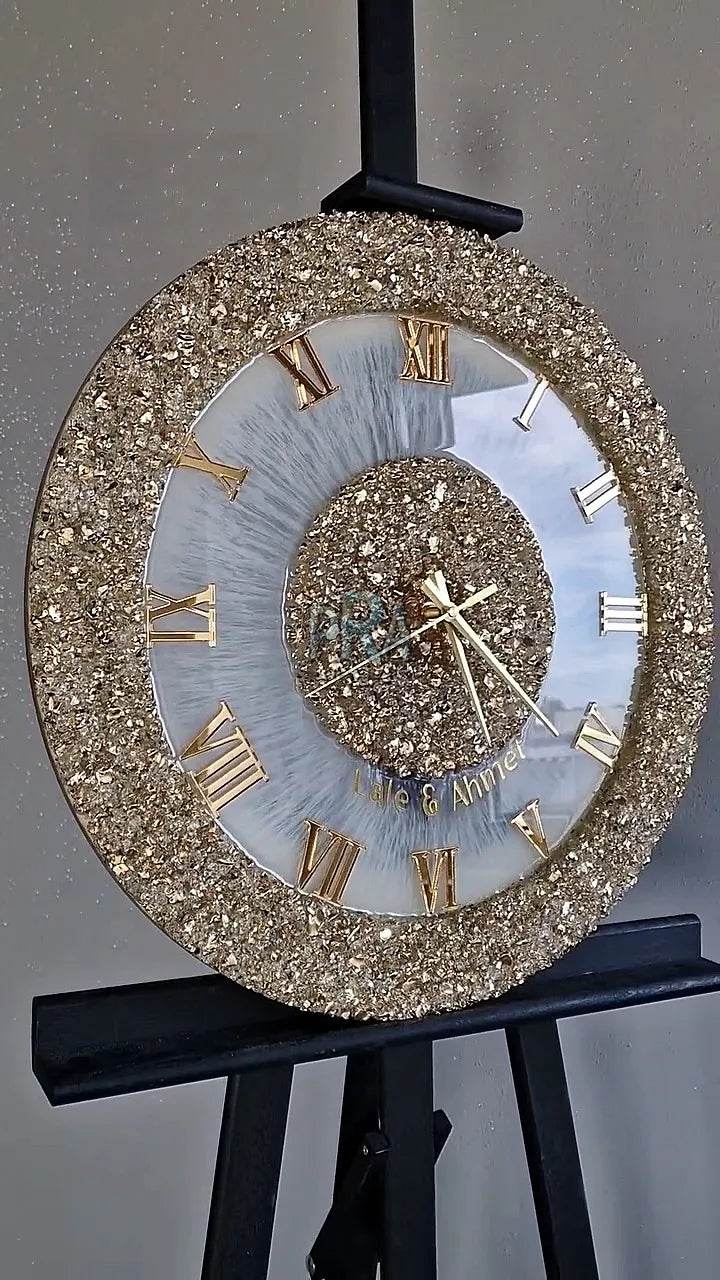 Harmonic Tides Luxury Resin Wall Clock - Pacific Resin Art