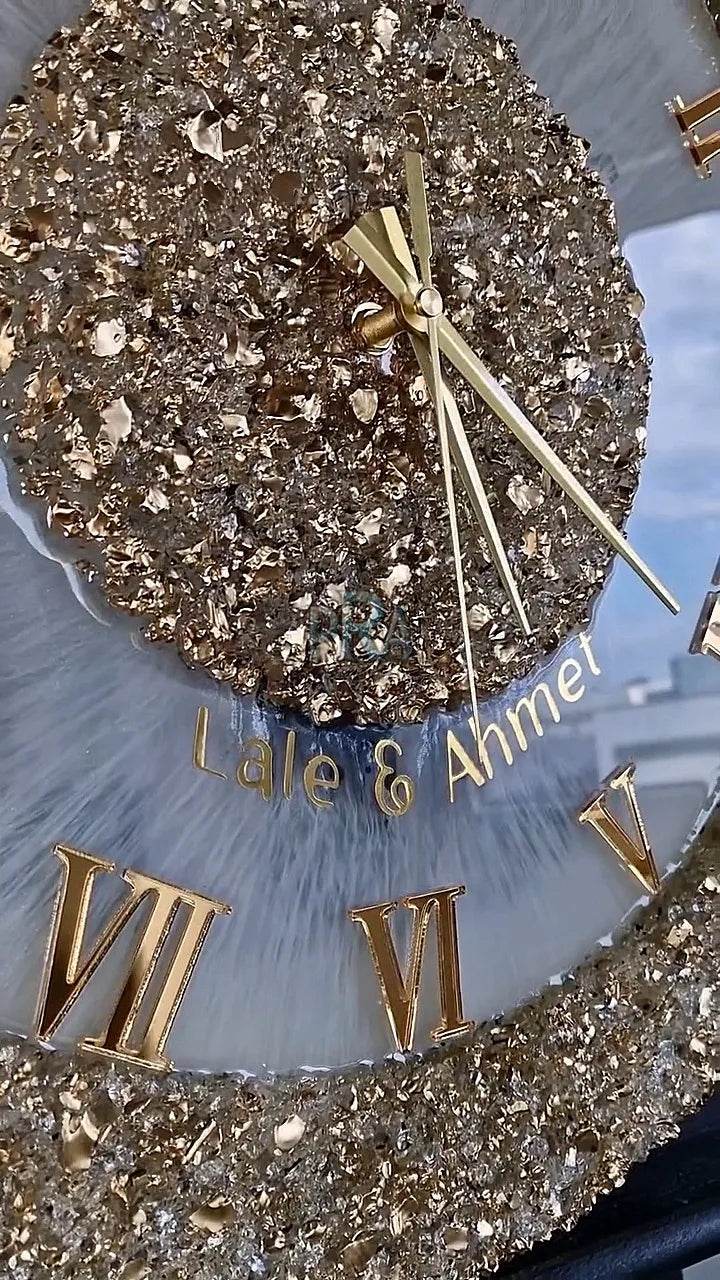 Harmonic Tides Luxury Resin Wall Clock - Pacific Resin Art