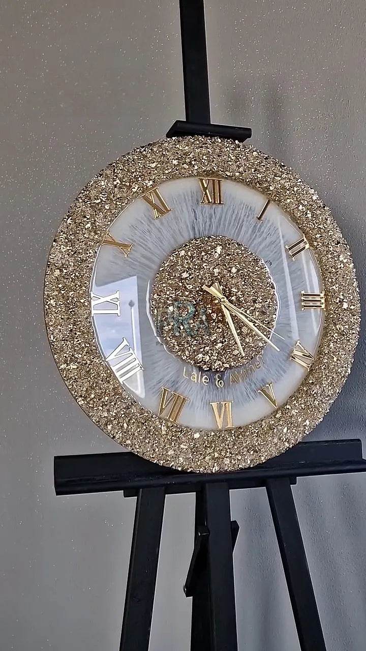 Harmonic Tides Luxury Resin Wall Clock - Pacific Resin Art