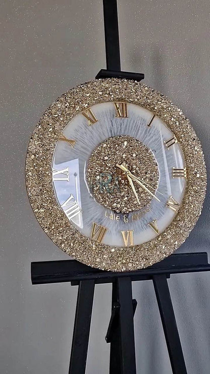 Harmonic Tides Luxury Resin Wall Clock - Pacific Resin Art