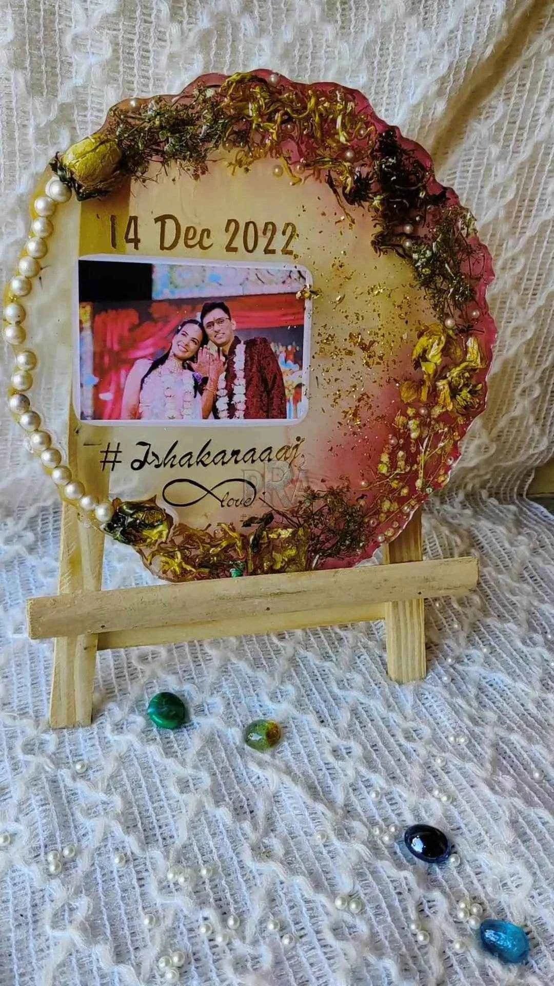 Circular Uneven Beeds Resin Varmala preservation  | Resin wedding flower & vermala preservation - Pacific Resin Art