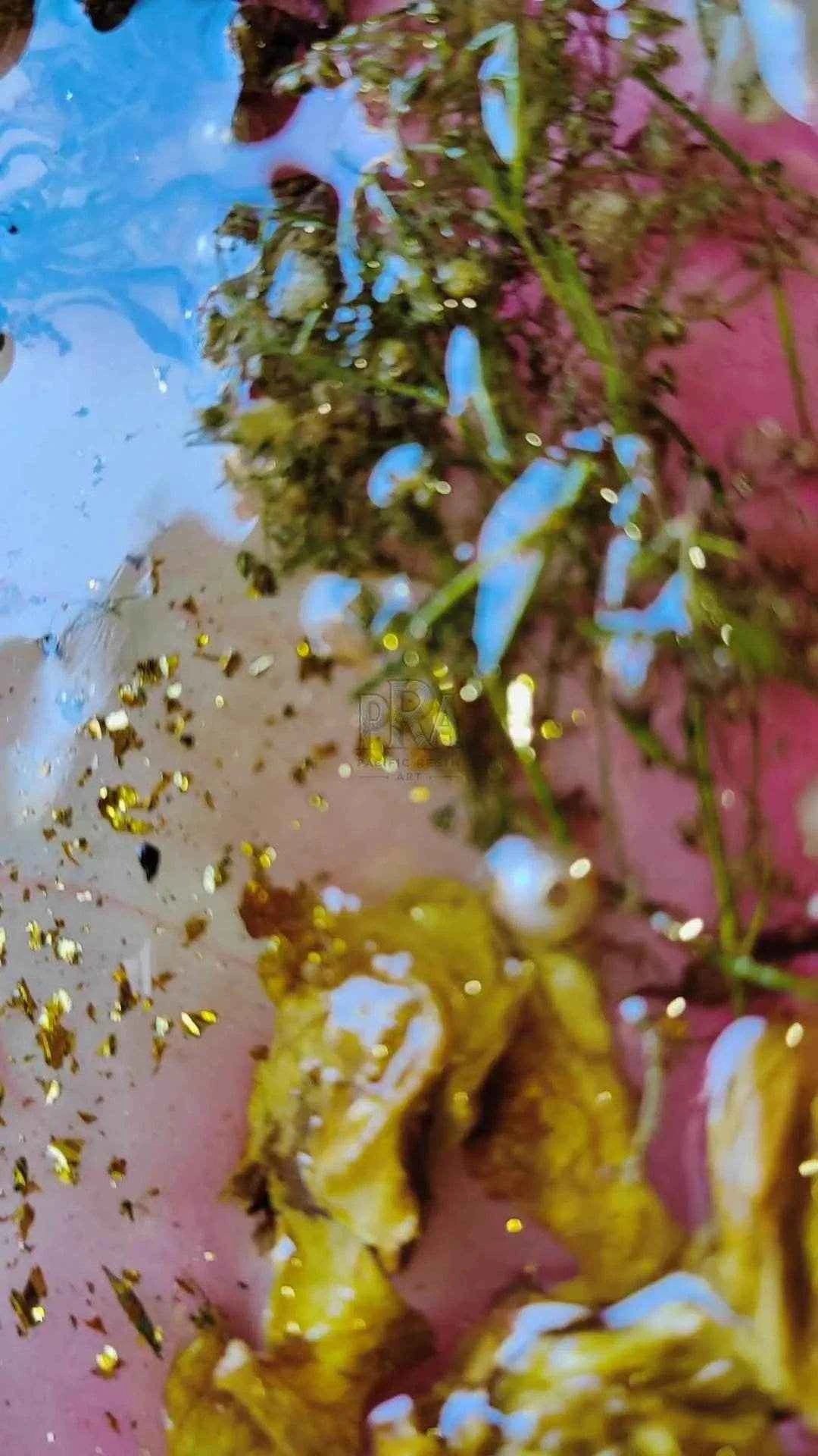 Circular Uneven Beeds Resin Varmala preservation  | Resin wedding flower & vermala preservation - Pacific Resin Art