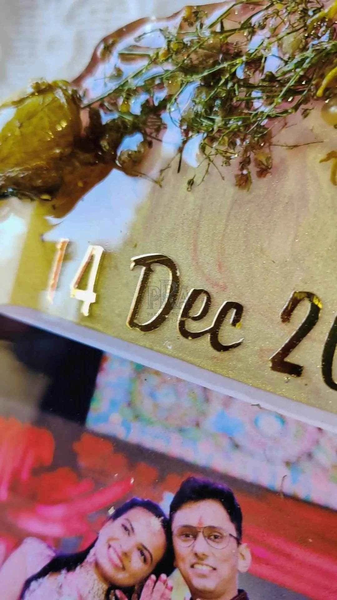 Circular Uneven Beeds Resin Varmala preservation  | Resin wedding flower & vermala preservation - Pacific Resin Art