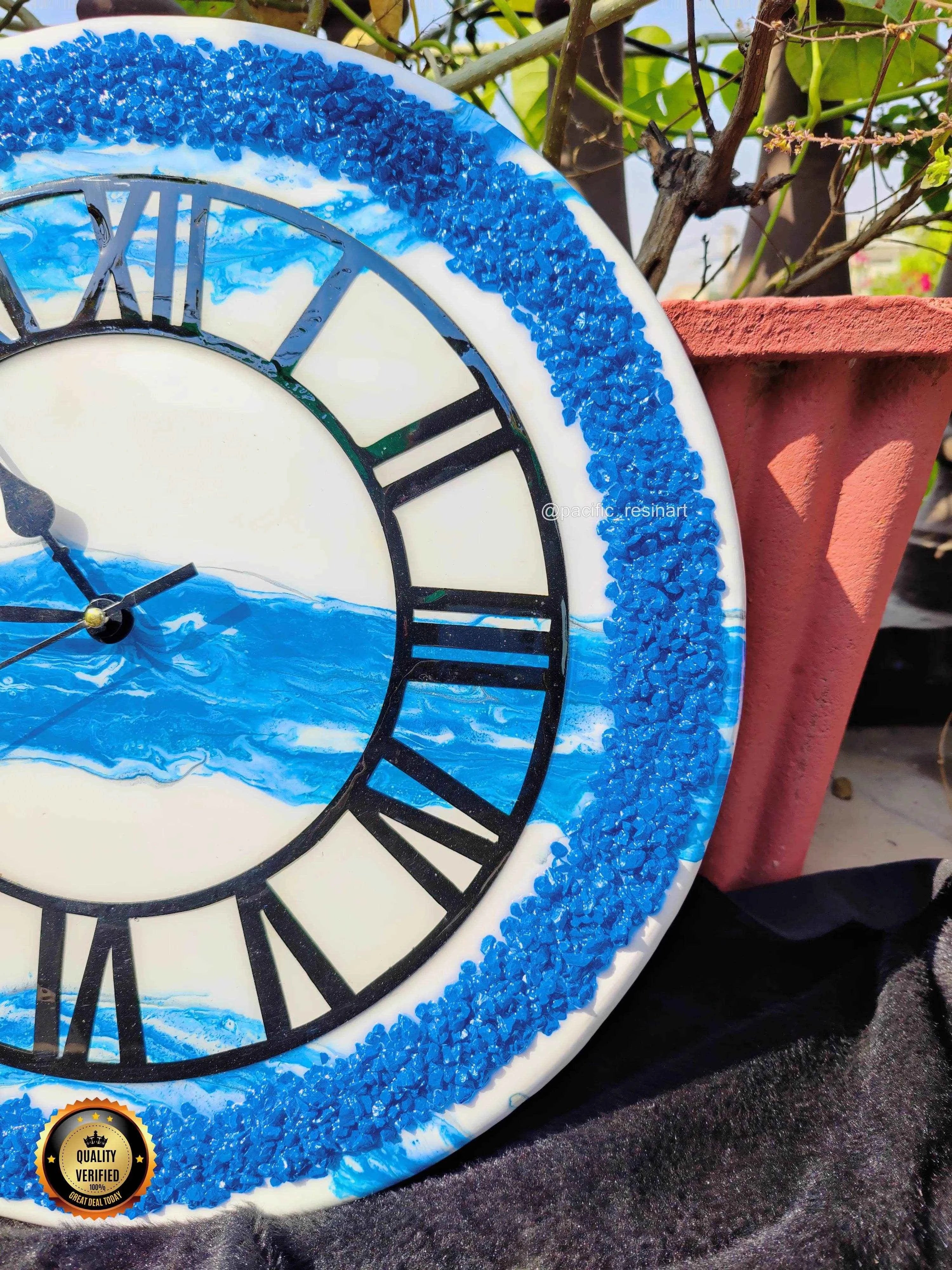 Skylicious Resin wall clock | Epoxy Art Wall Clock - Pacific Resin Art