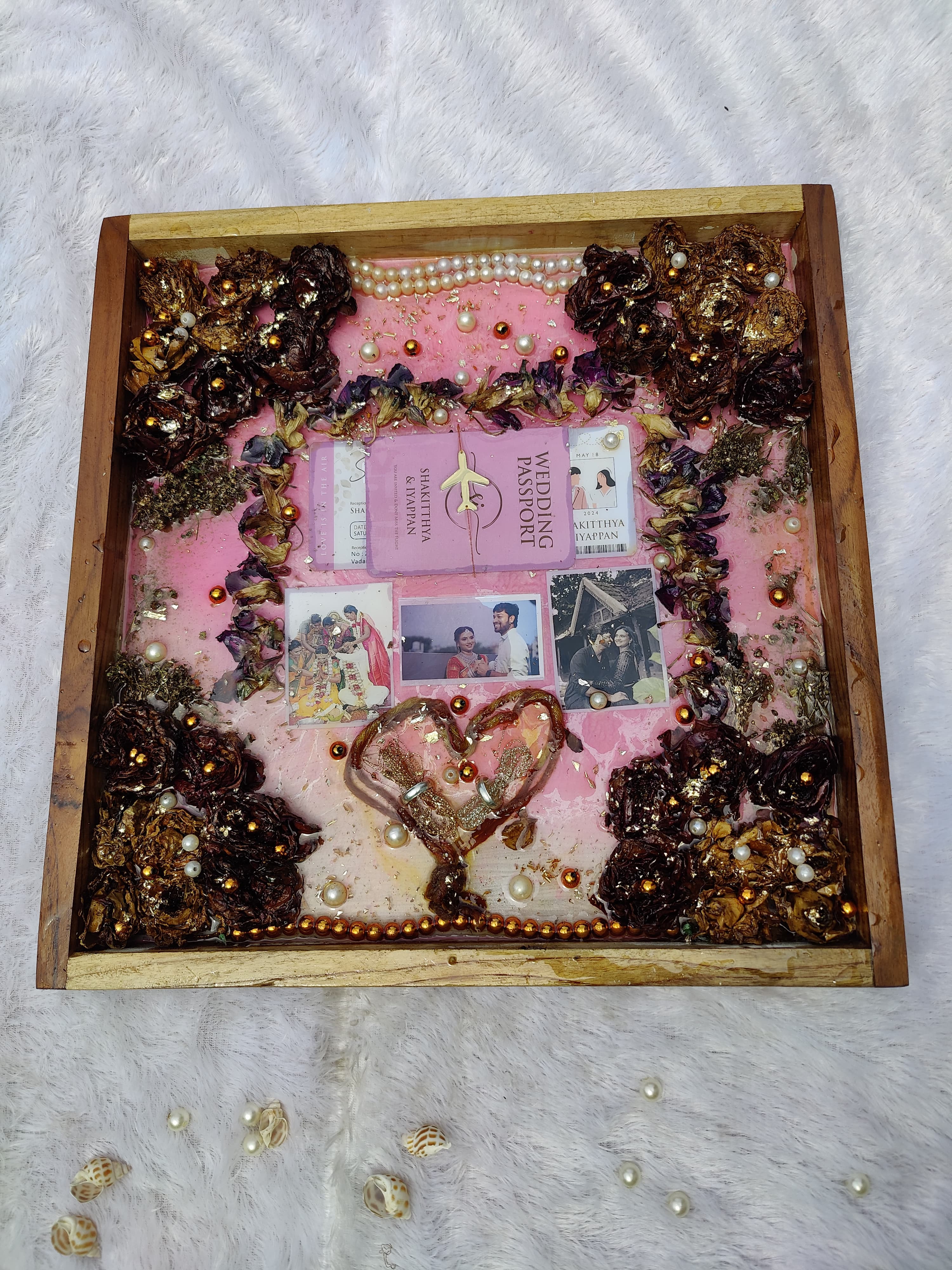 Wooden frame Varmala preservation frame personalization