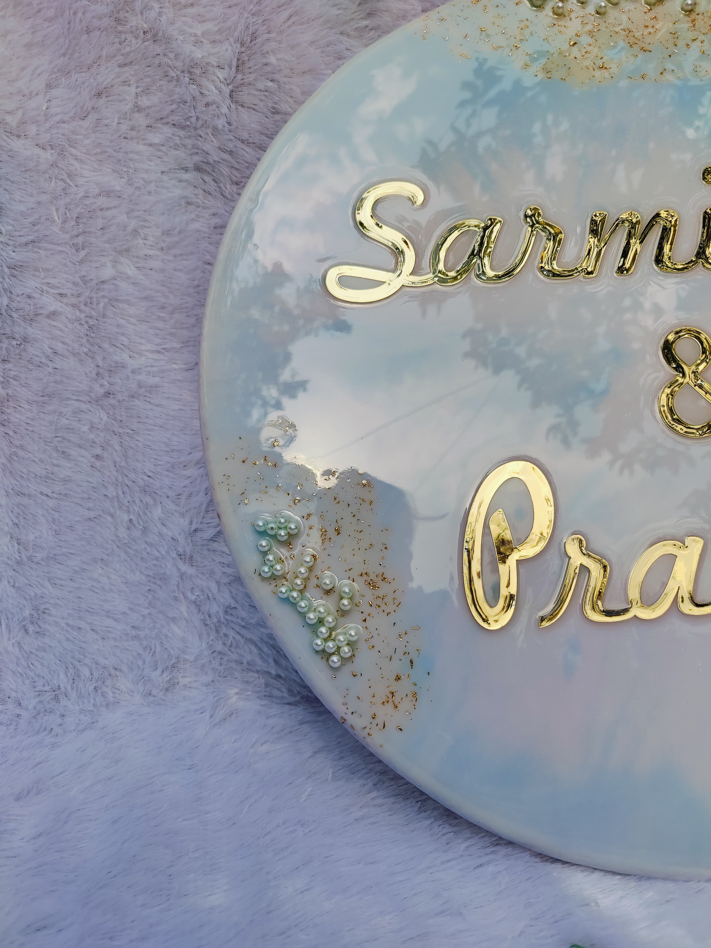 Epoxy Resin art name plate for home and office