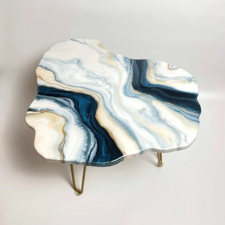 Midnight River Handcrafted Resin Coffee Table with legs - Pacific Resin Art