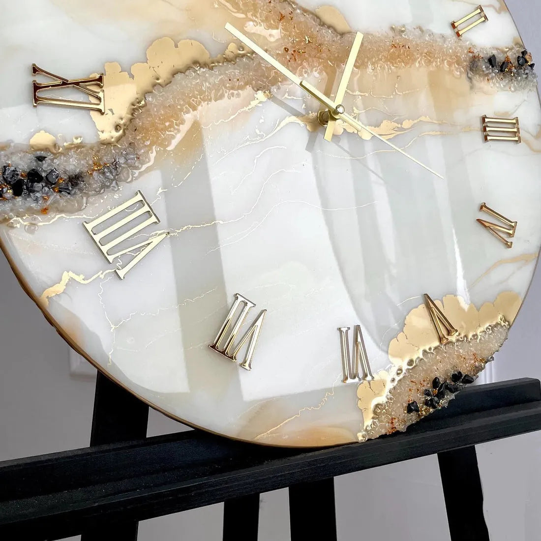 Crystal Luxury Resin Wall Clock - Pacific Resin Art