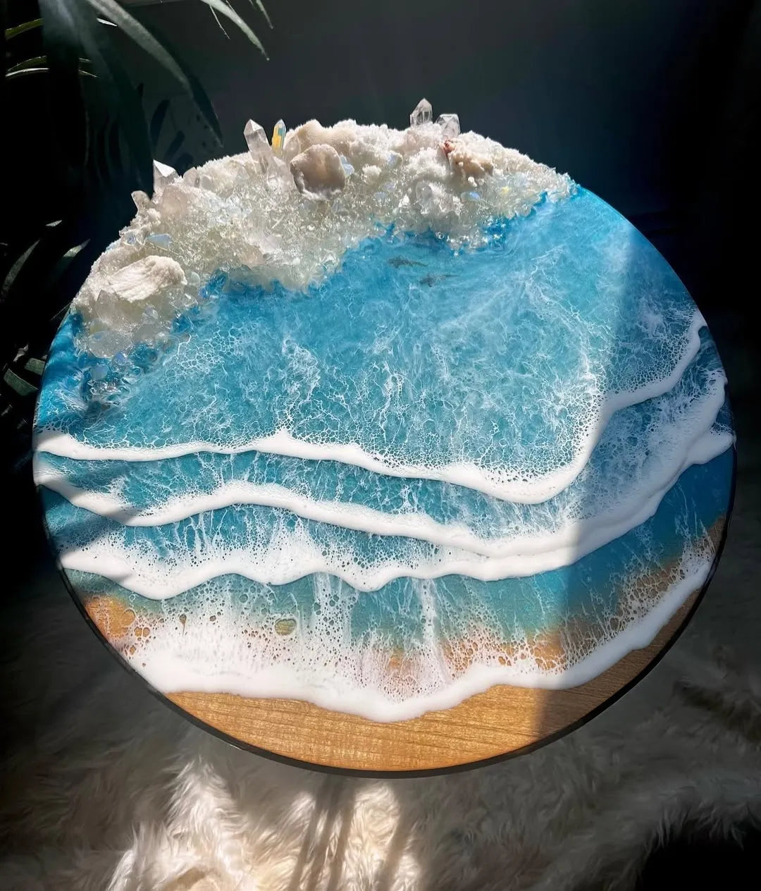 Golden Veins Luxury Resin Coffee Table
