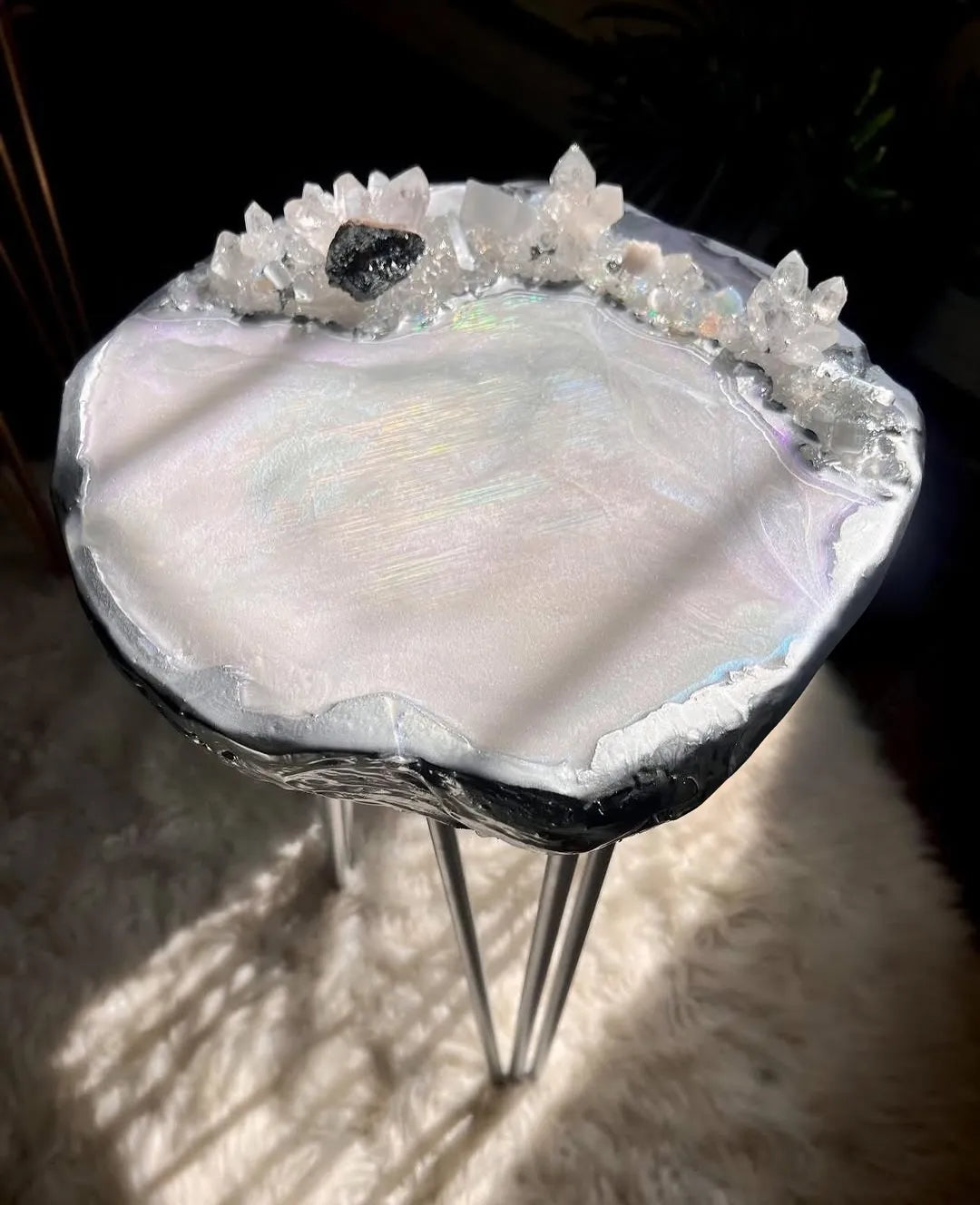 Aurora Ridge Epoxy Resin Coffee Table