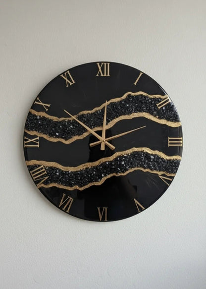 Frosted Sapphire Elegant Resin Wall Clock - Pacific Resin Art