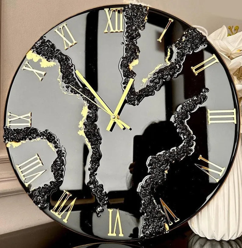 Bloom Prism Premium Resin Wall Clock - Pacific Resin Art