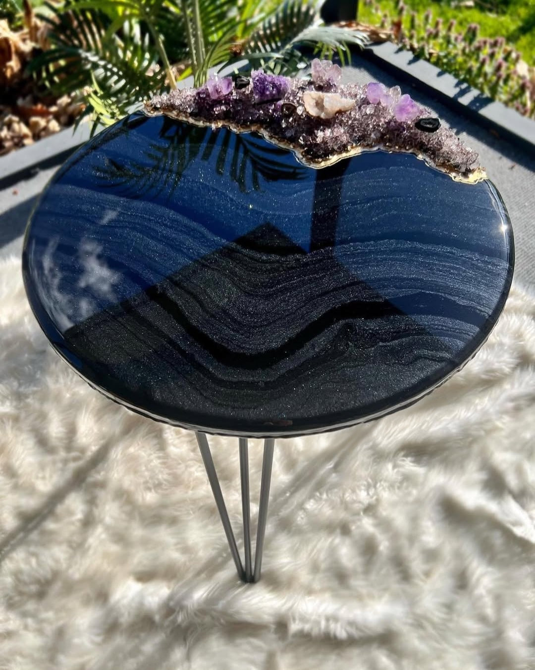 Prestige Veins Luxury Resin Coffee Table with legs - Pacific Resin Art