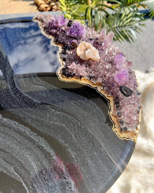 Prestige Veins Luxury Resin Coffee Table with legs