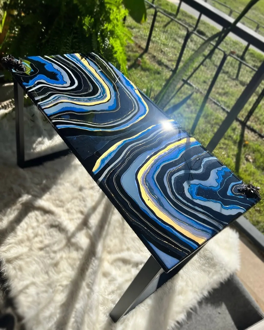 Eternal Glow Handcrafted Resin Coffee Table