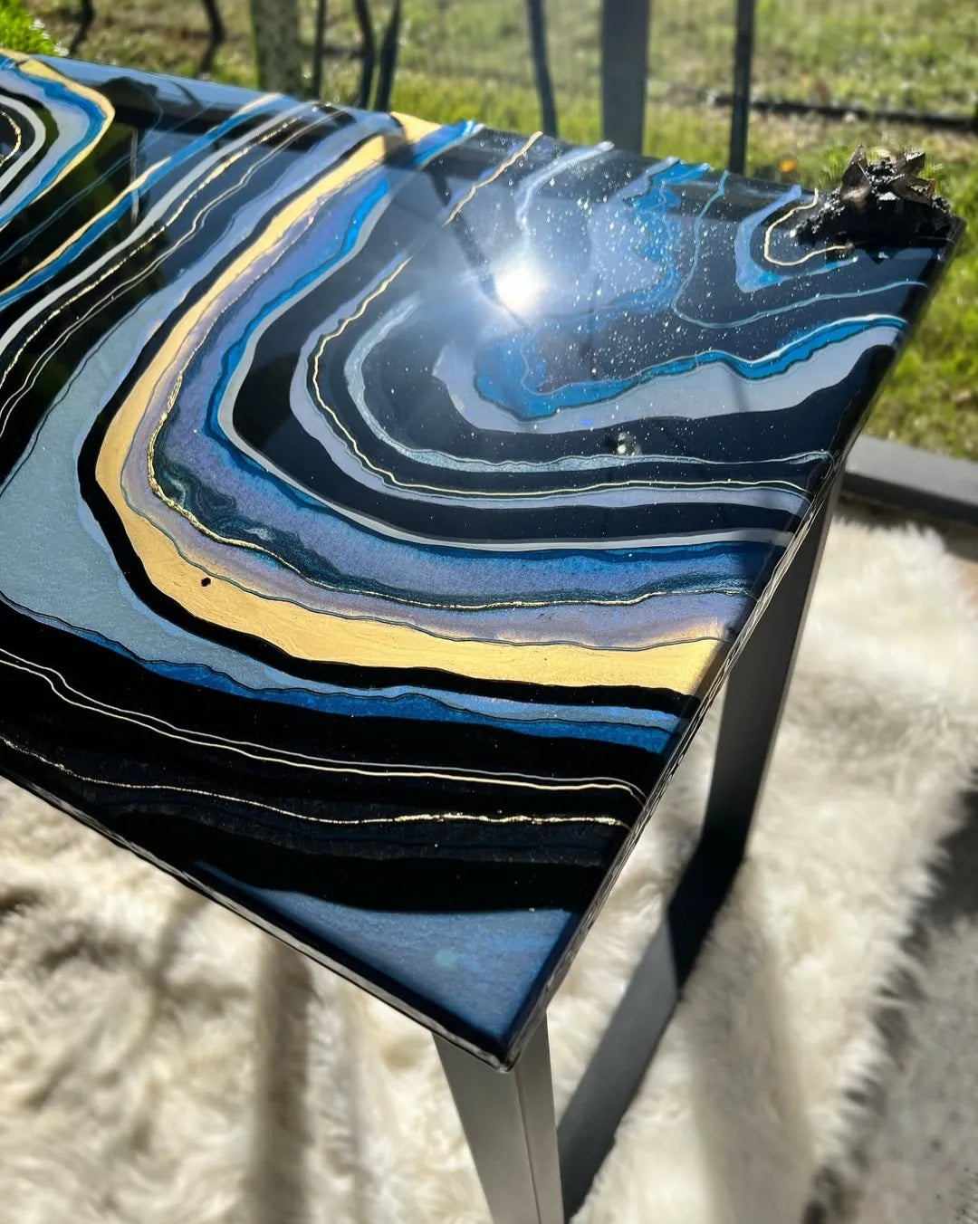 Eternal Glow Handcrafted Resin Coffee Table
