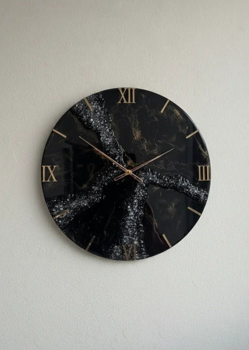 Aurora Crown Elegant Resin Wall Clock - Pacific Resin Art