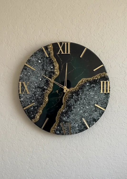 Lagoon Elegant Resin Wall Clock - Pacific Resin Art