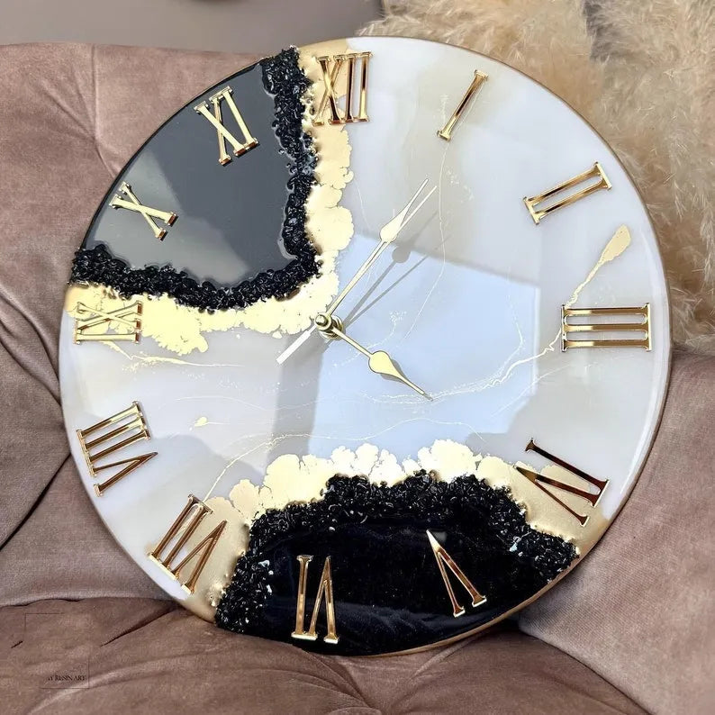 Whispering Elegant Resin Wall Clock - Pacific Resin Art