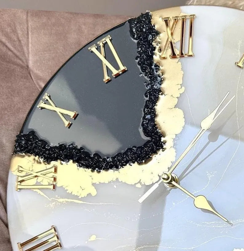Whispering Elegant Resin Wall Clock - Pacific Resin Art