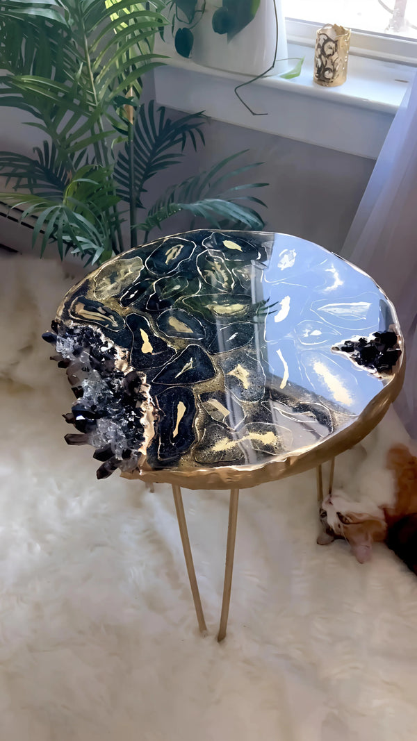 Moonlit Tide Epoxy Resin Coffee Table
