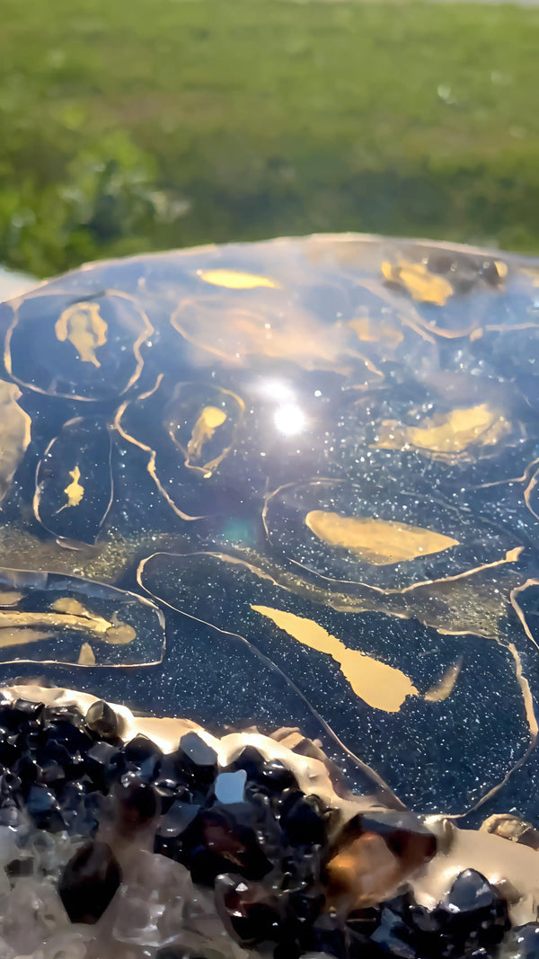 Moonlit Tide Epoxy Resin Coffee Table