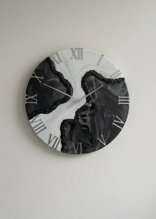 Radiant Eclipse Elegant Resin Wall Clock - Pacific Resin Art
