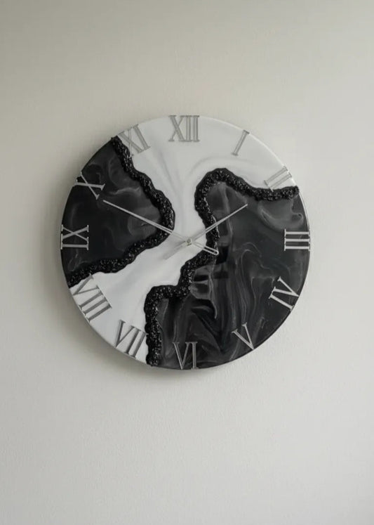 Radiant Eclipse Elegant Resin Wall Clock - Pacific Resin Art