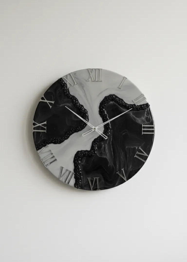 Radiant Eclipse Elegant Resin Wall Clock - Pacific Resin Art