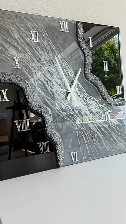 Rustic Riverbed Resin Art Wall Clock - Pacific Resin Art