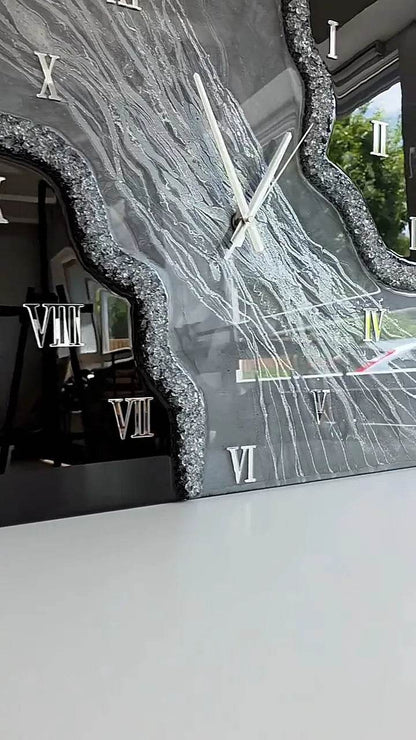 Rustic Riverbed Resin Art Wall Clock - Pacific Resin Art