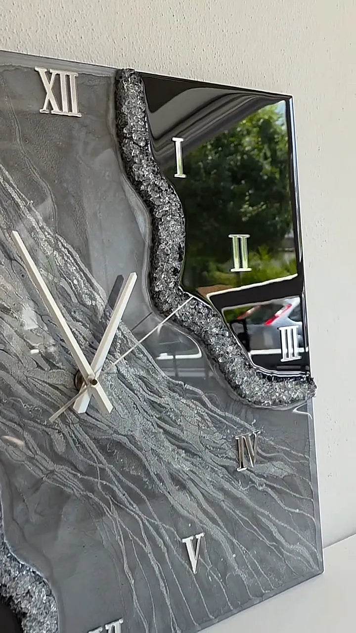 Rustic Riverbed Resin Art Wall Clock - Pacific Resin Art