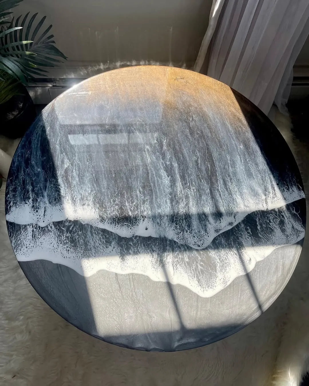 Whispering Creek Handcrafted Resin Coffee Table