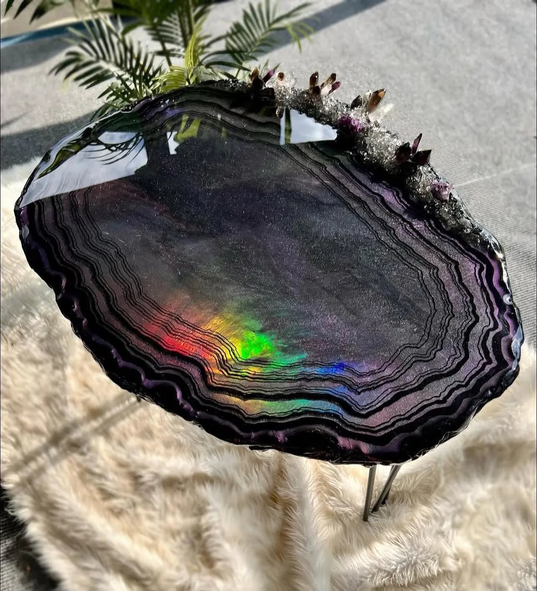 Mystic Flow Handcrafted Resin Coffee Table